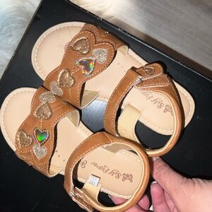 Brand new never worn brown sandals for toddler girl size 10